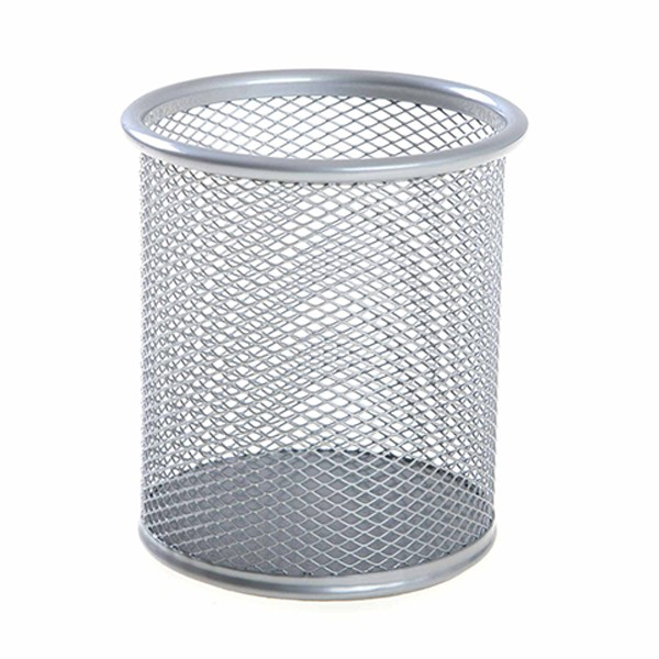 Metal Mesh Pen Holder - Silver (pc)